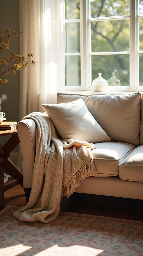 cozy throw blanket accent