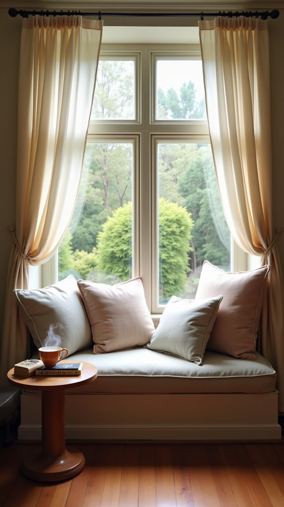 cozy window seat alcove