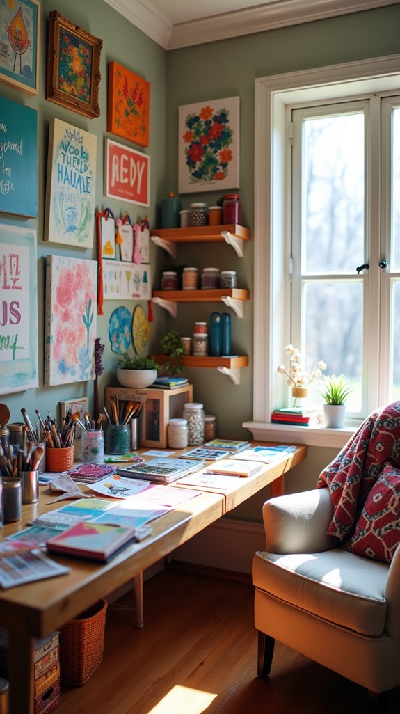 creative and colorful wall art