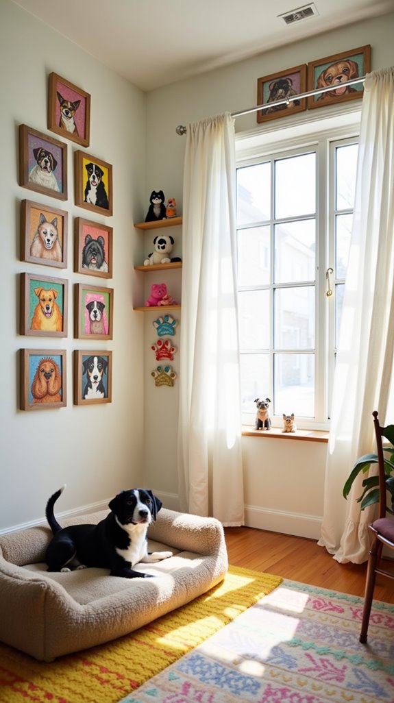 creative dog art displays