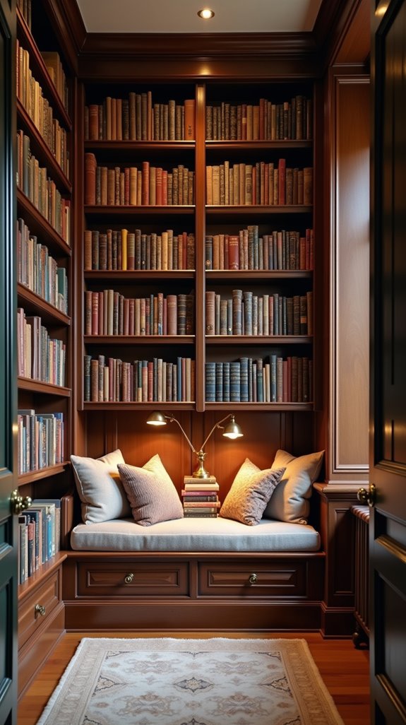 creative shelving above doors