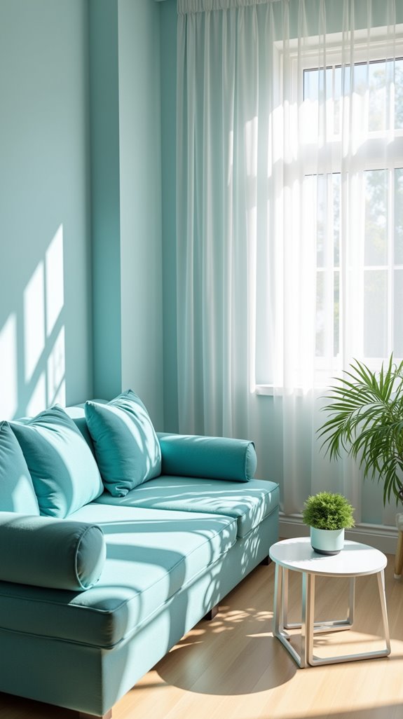 crisp turquoise upholstery transformation