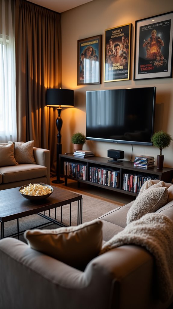 curated movie display atmosphere