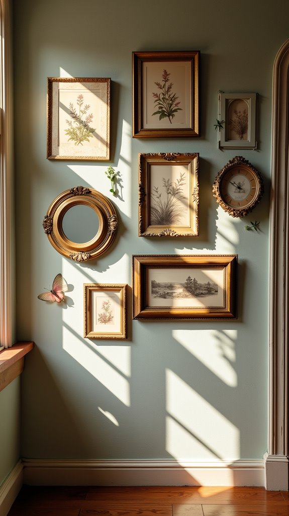 curated vintage gallery wall