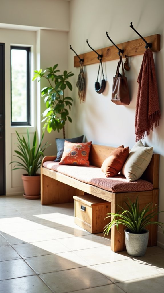 custom built entryway bench