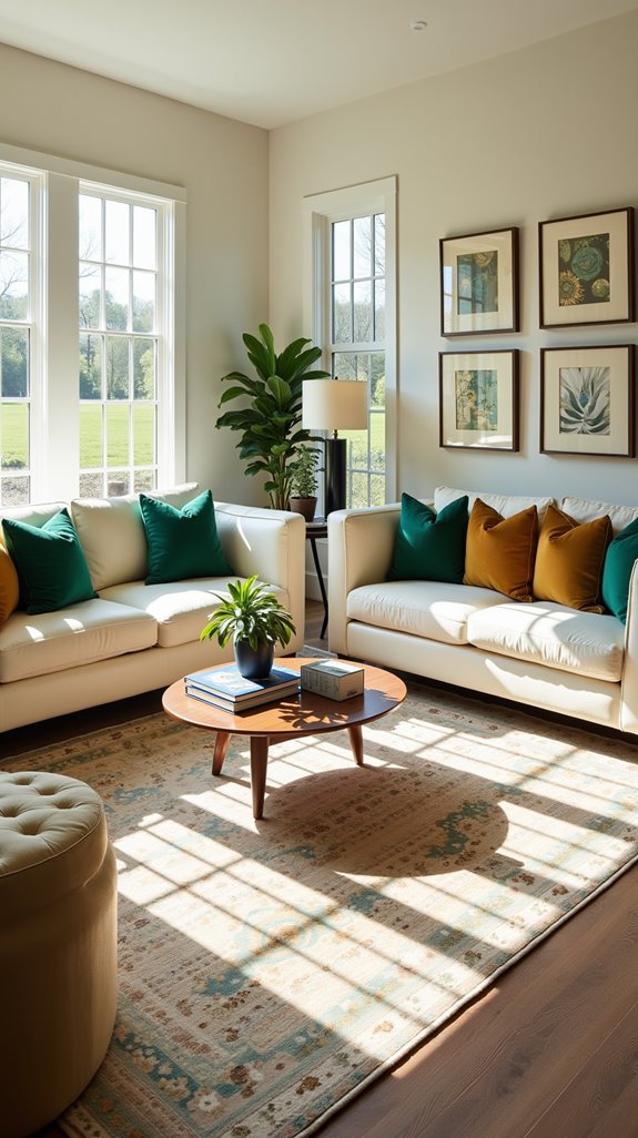 defined spaces with rugs