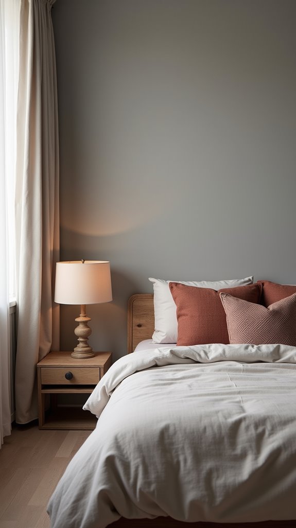 dusty grey warm wood elegance