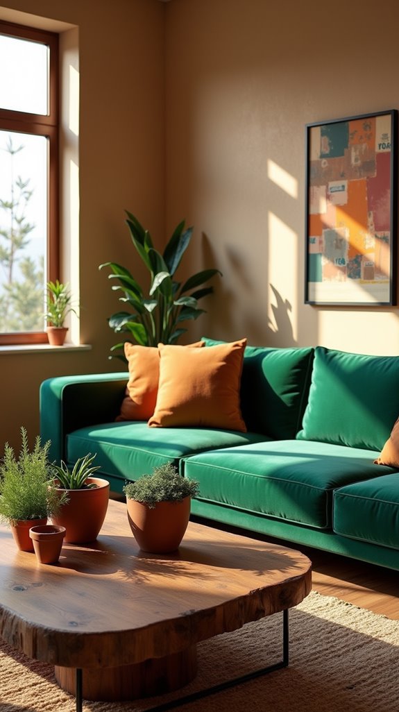 earthy tones enhance vibrancy