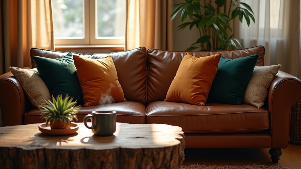 earthy warm living room