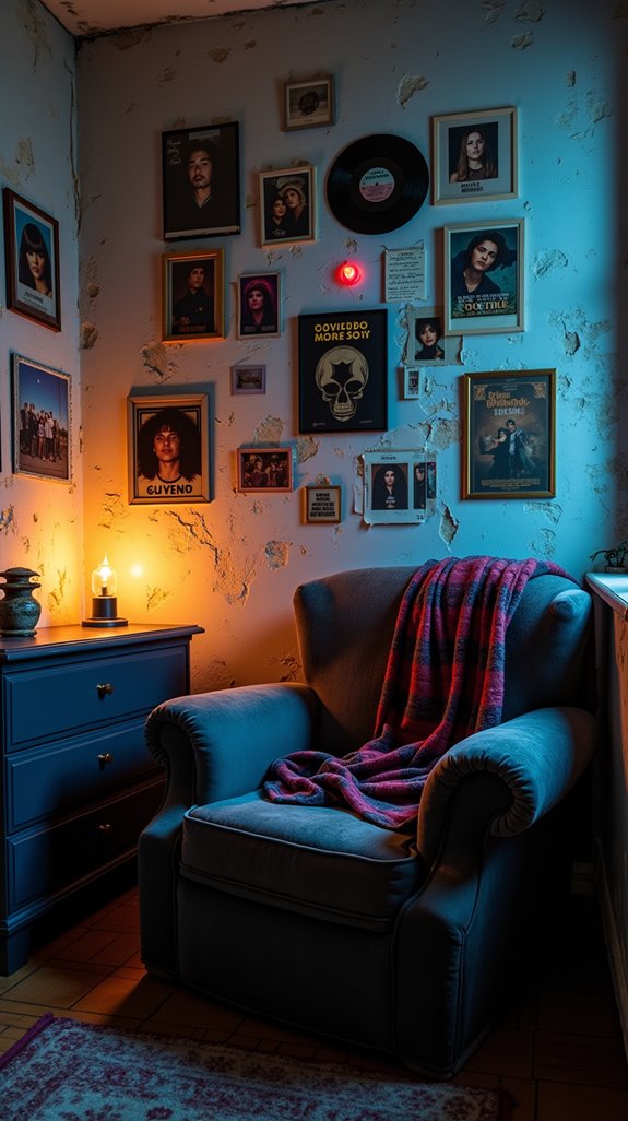 eclectic personalized photo display