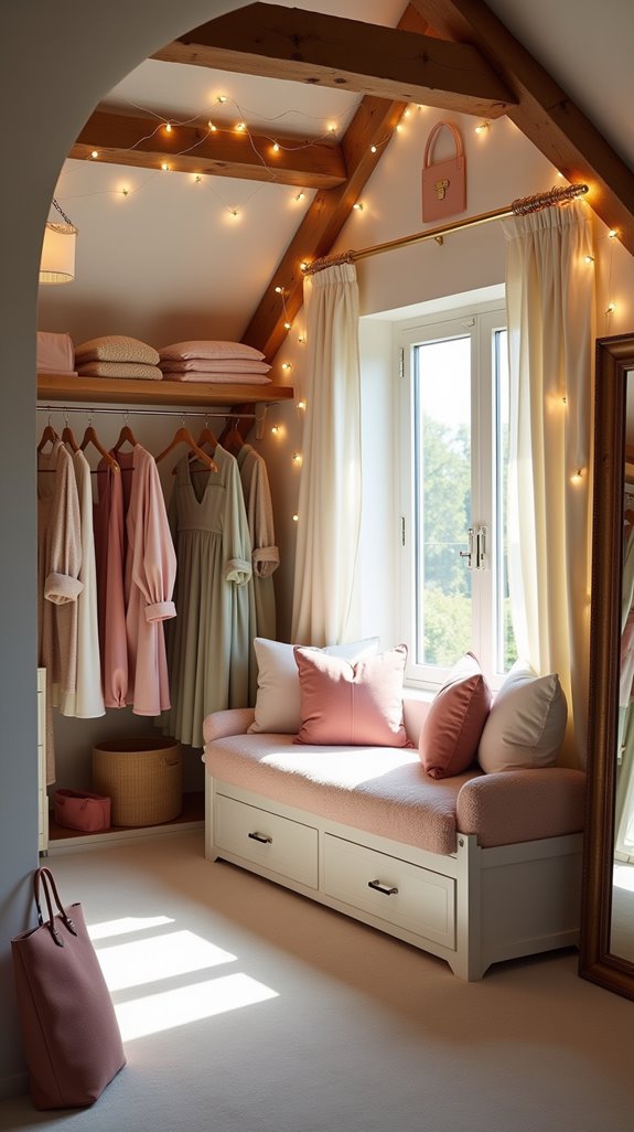 elegant attic fashion space