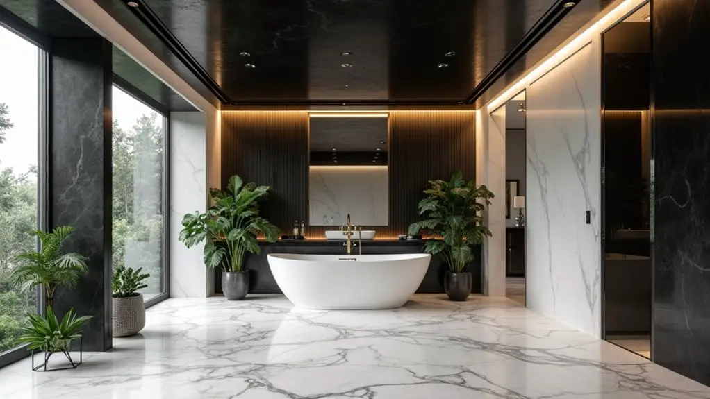 elegant black ceiling design