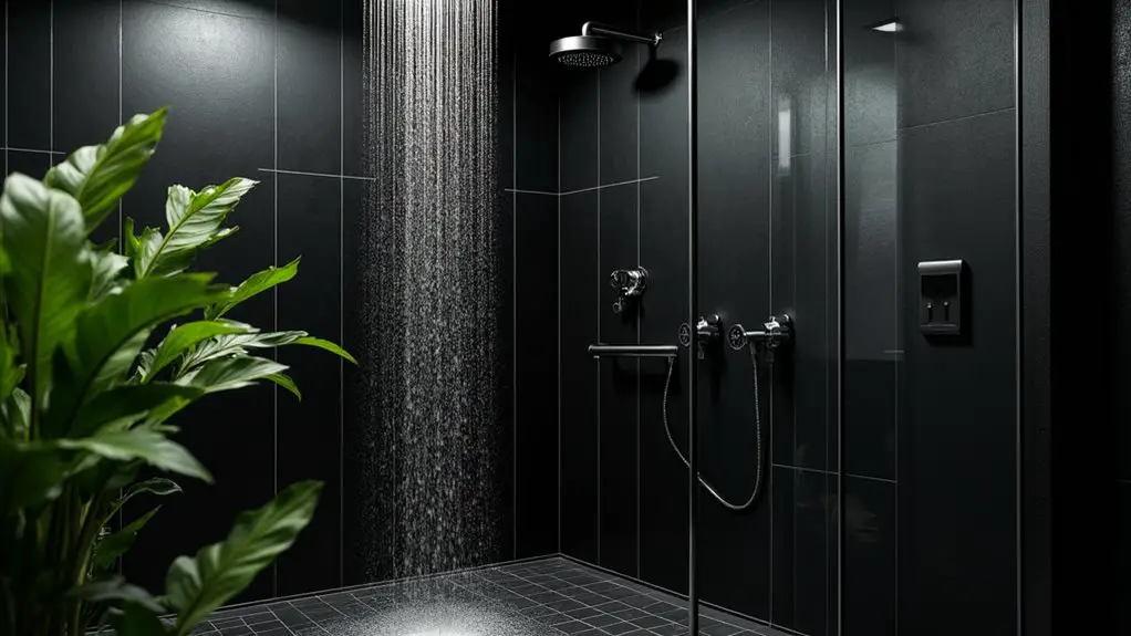 elegant black shower designs