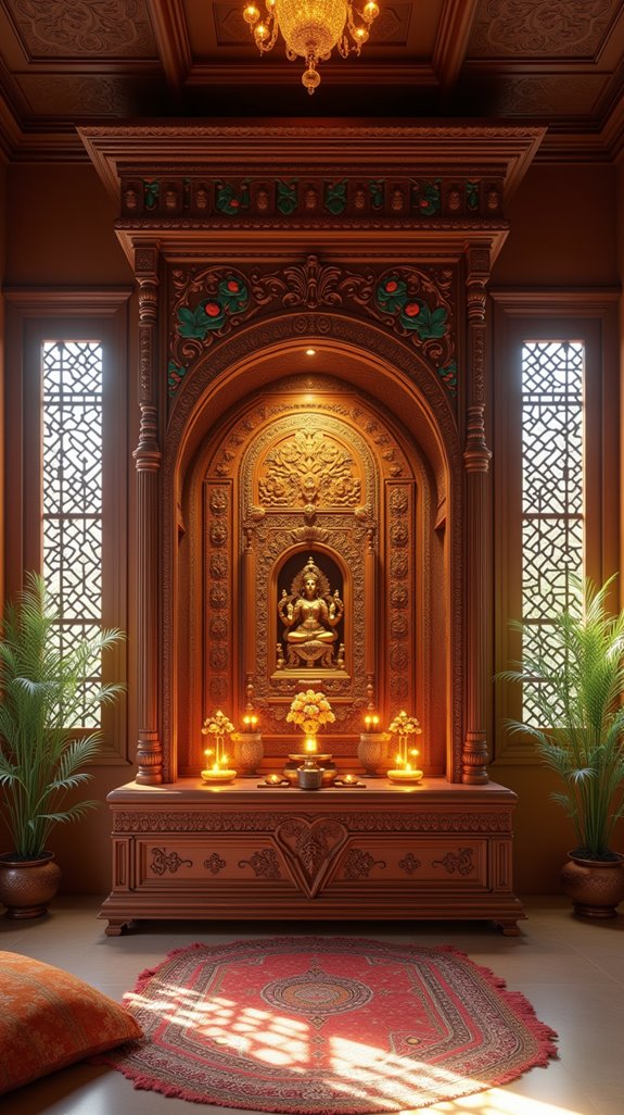 elegant ceiling pooja design