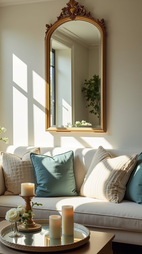 elegant mirror tray displays