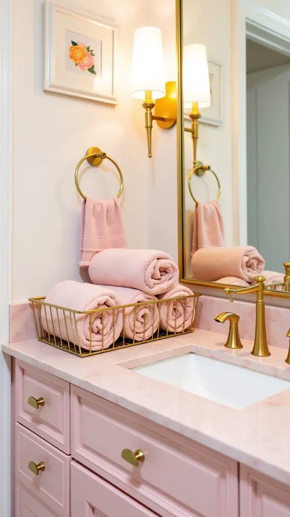 elegant pink and gold organization