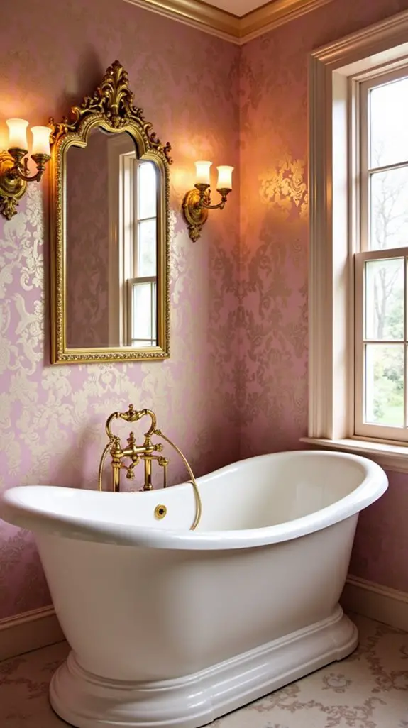 elegant pink and gold wallpaper