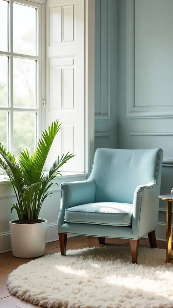 elegant powder blue furniture