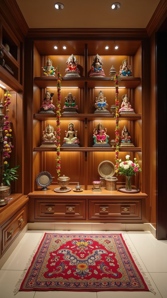 elegant storage for pooja