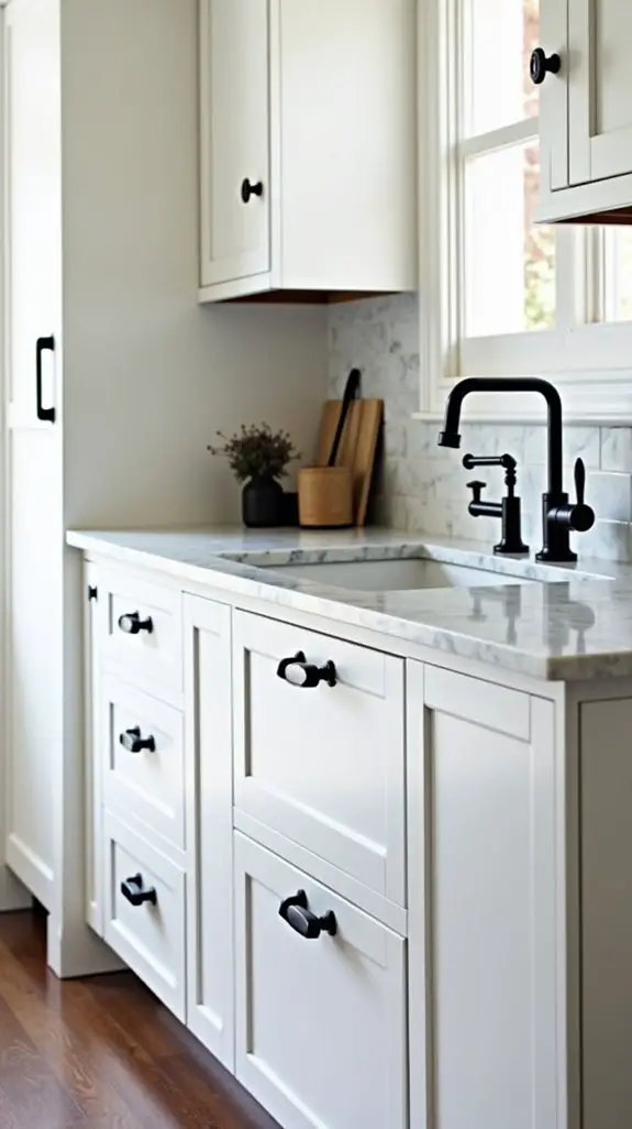 elegant two tone kitchen design