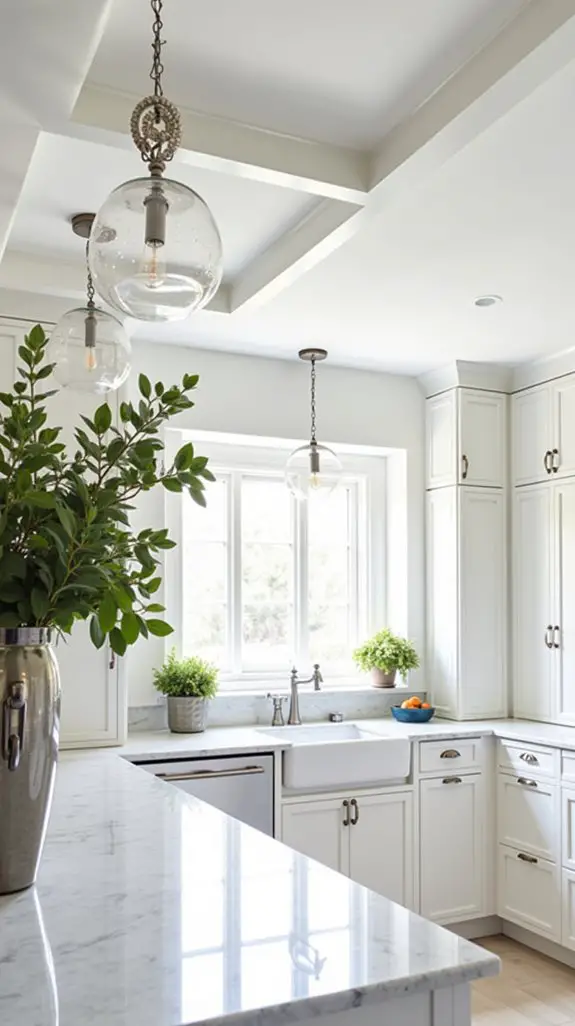 elevate kitchen with statement lighting