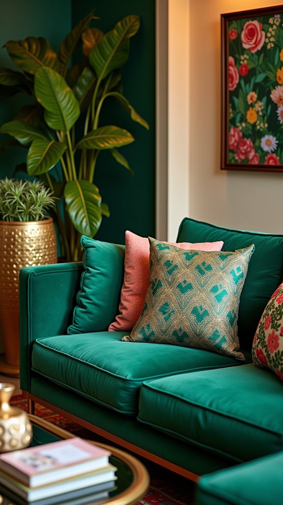 emerald elegance enhances living space