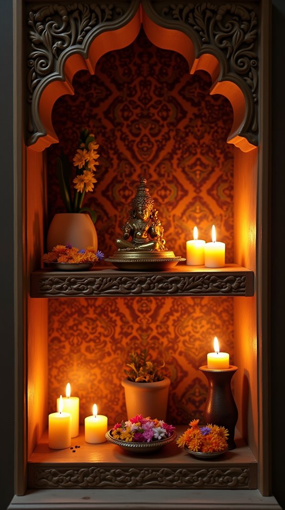 enchanting candlelit alcove space