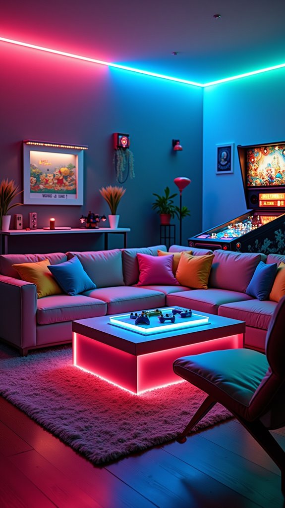 enchanting colorful gaming ambiance