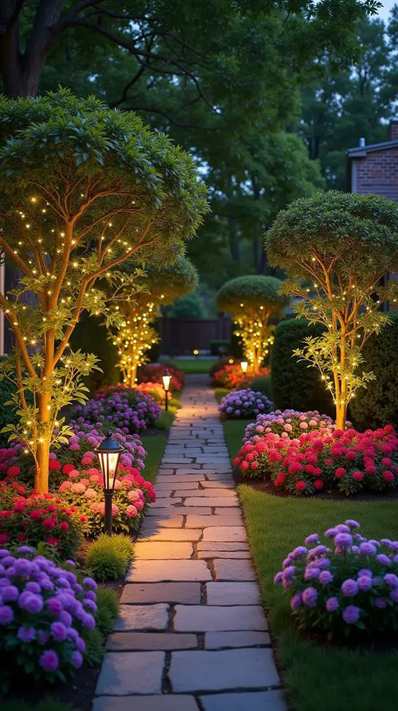 enchanting evening outdoor lighting