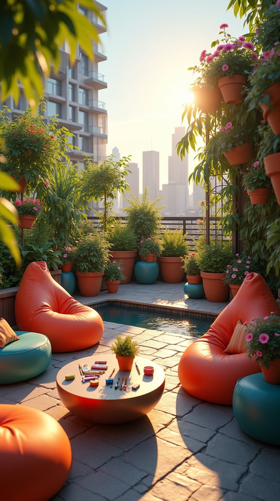 enchanting urban rooftop oasis