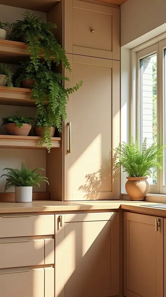 enhance kitchen with greenery