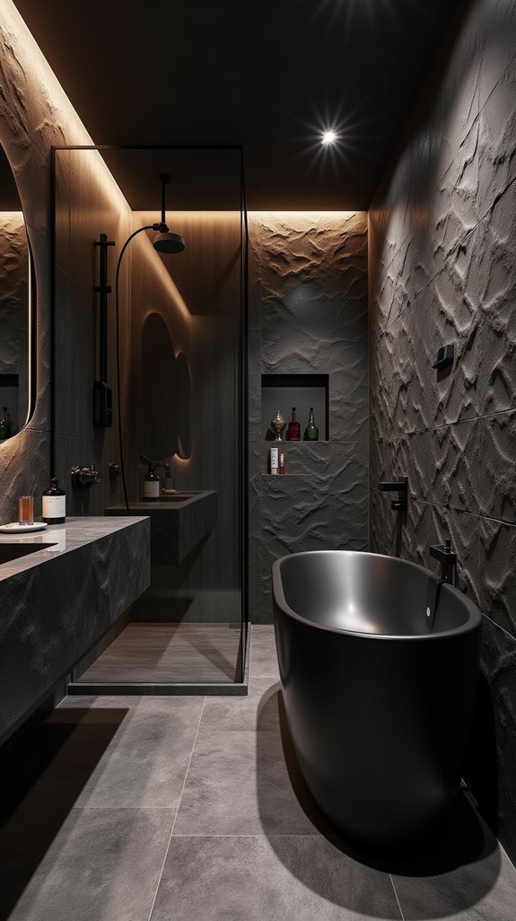 exotic black textured surfaces