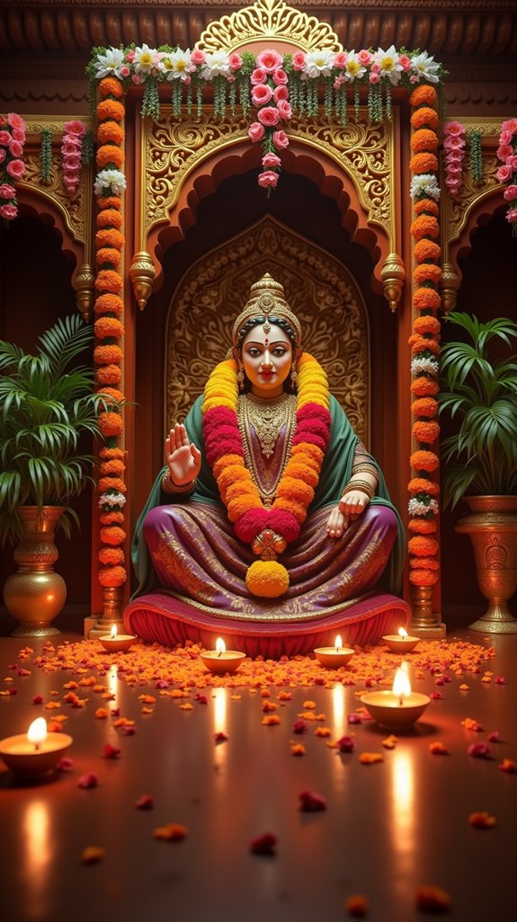 festive floral pooja decorations