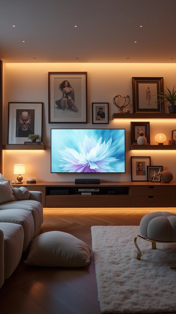 framed tv art display