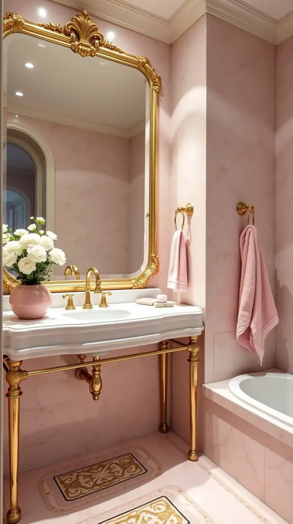 glamorous gold mirror effect