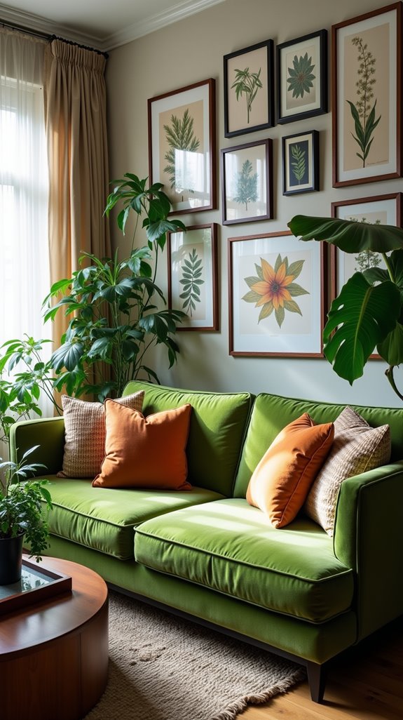 green tones enhance gallery