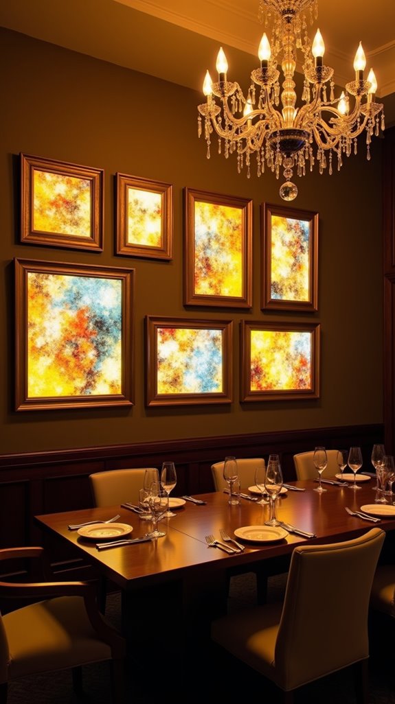 illuminated dining room decor