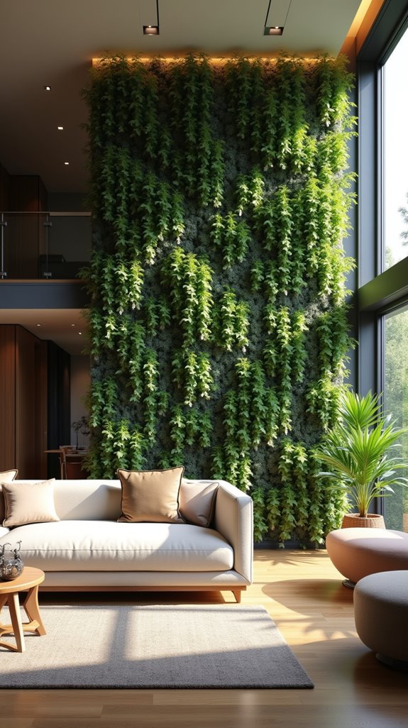 indoor lush plant displays