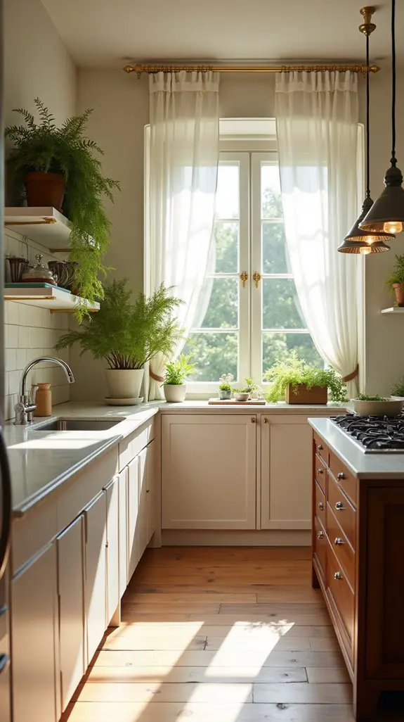 indoor plants enhance kitchen