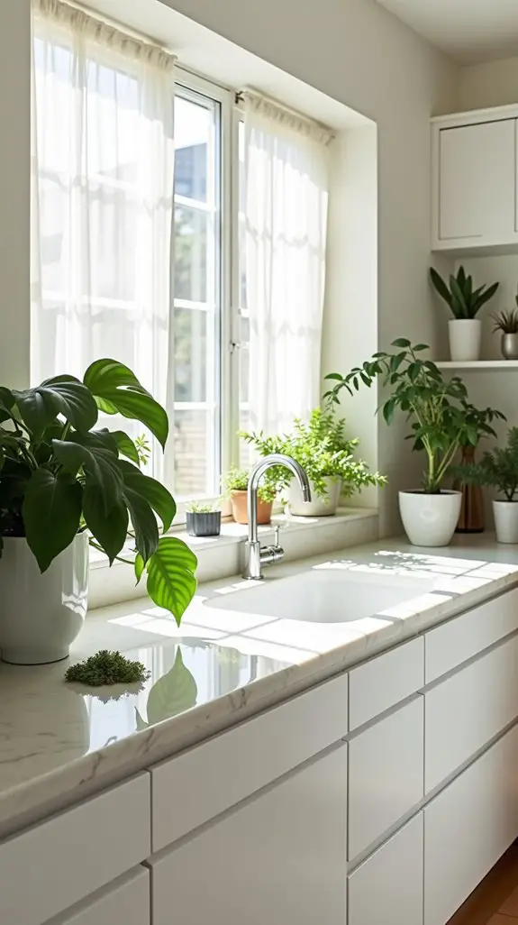 indoor plants enhance kitchens