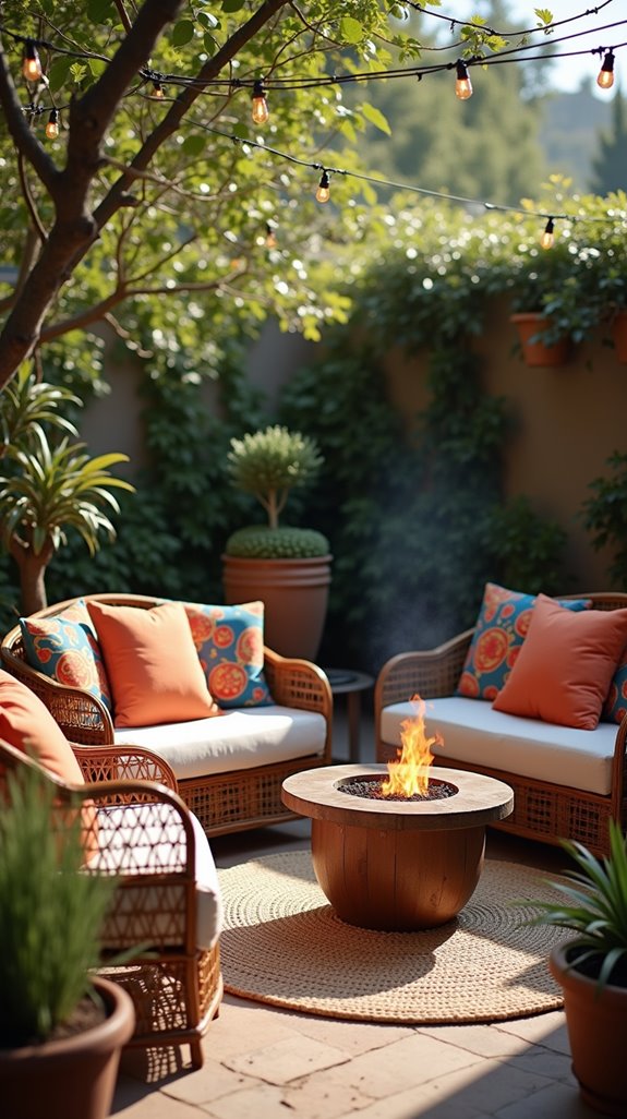 inviting outdoor relaxation space