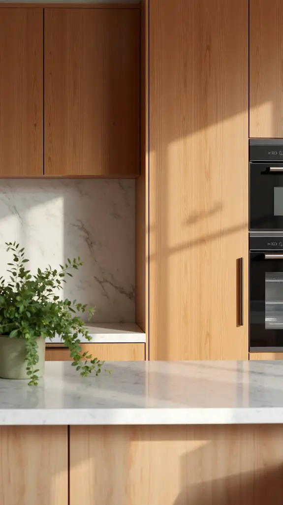 inviting wood and sand combination