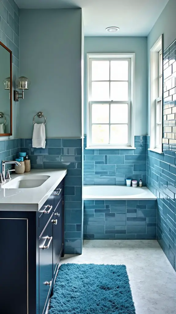 layering blue shades beautifully