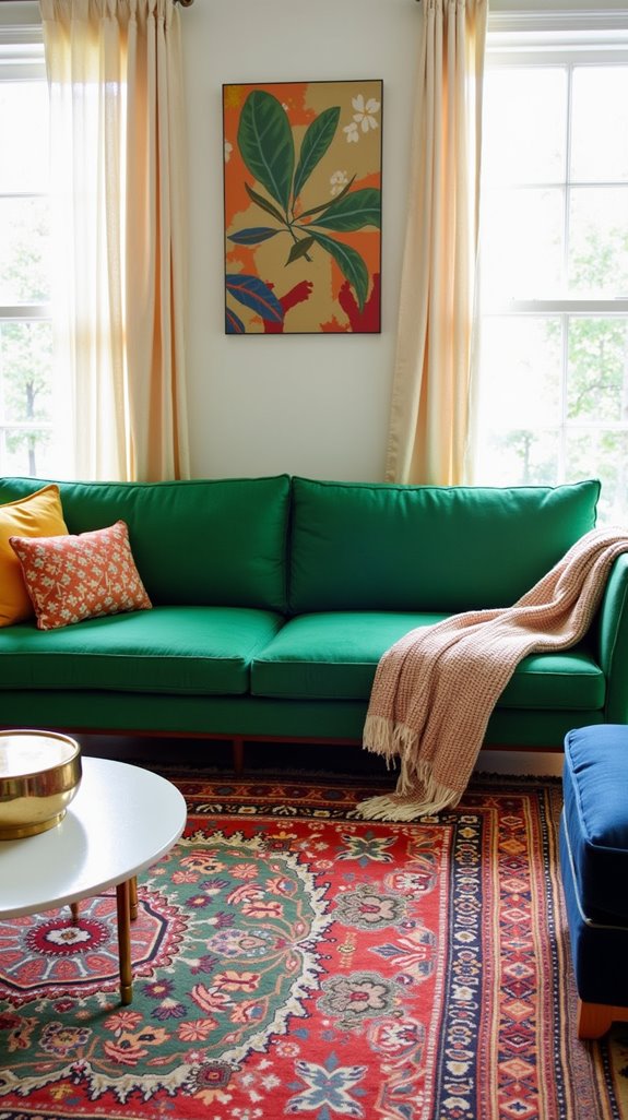 layering rugs for depth