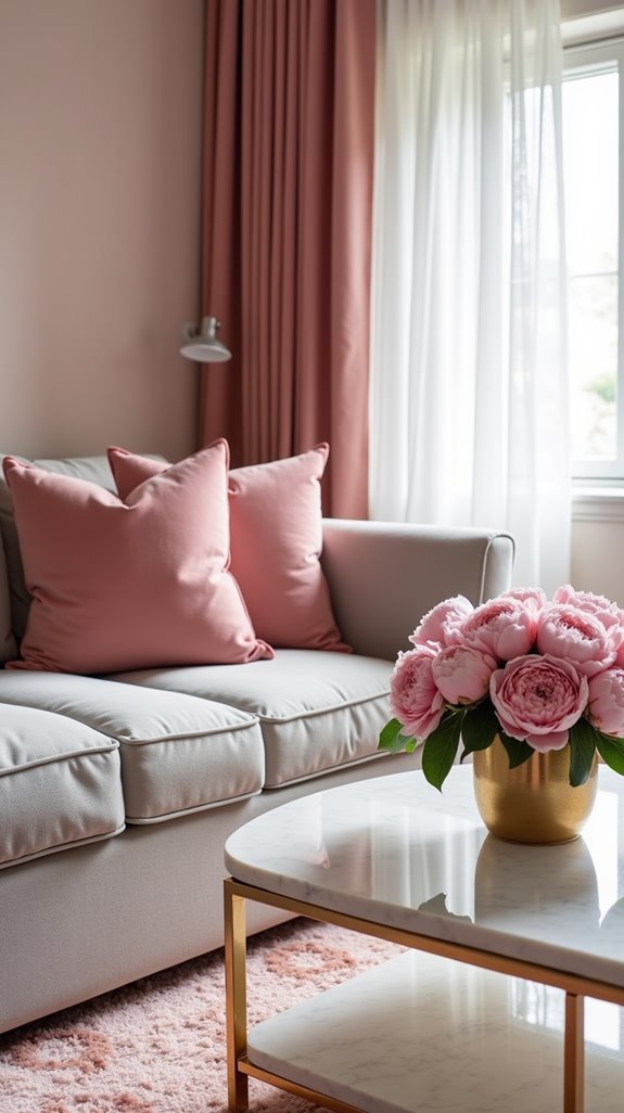 layering shades of pink