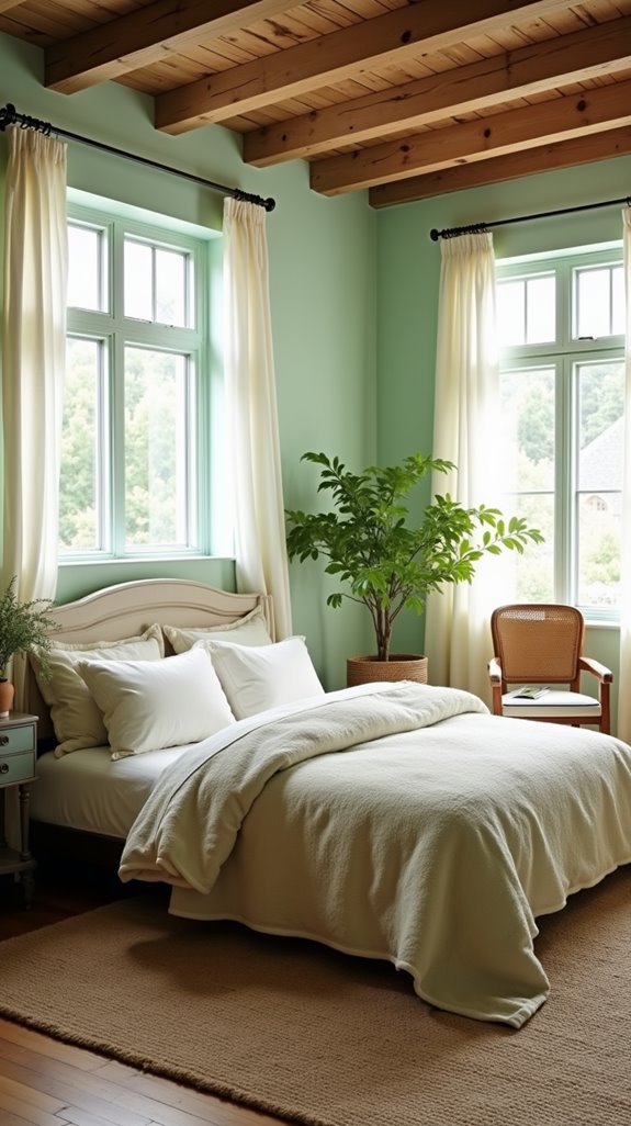 light green bedroom tranquility