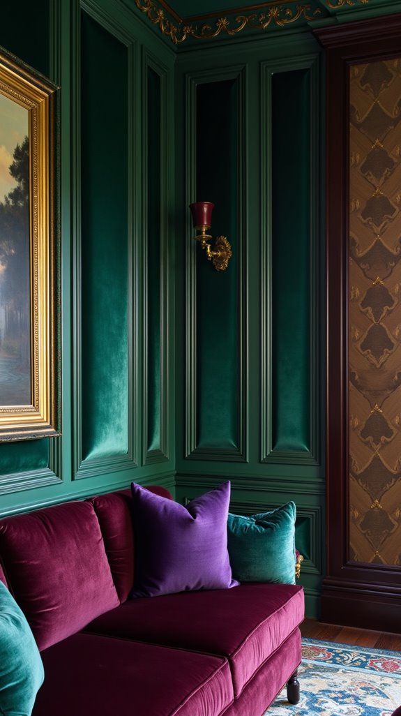 luxurious jewel toned living room