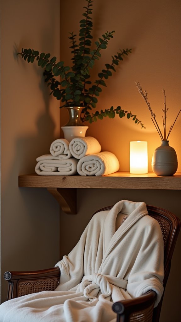 luxurious towels and robes