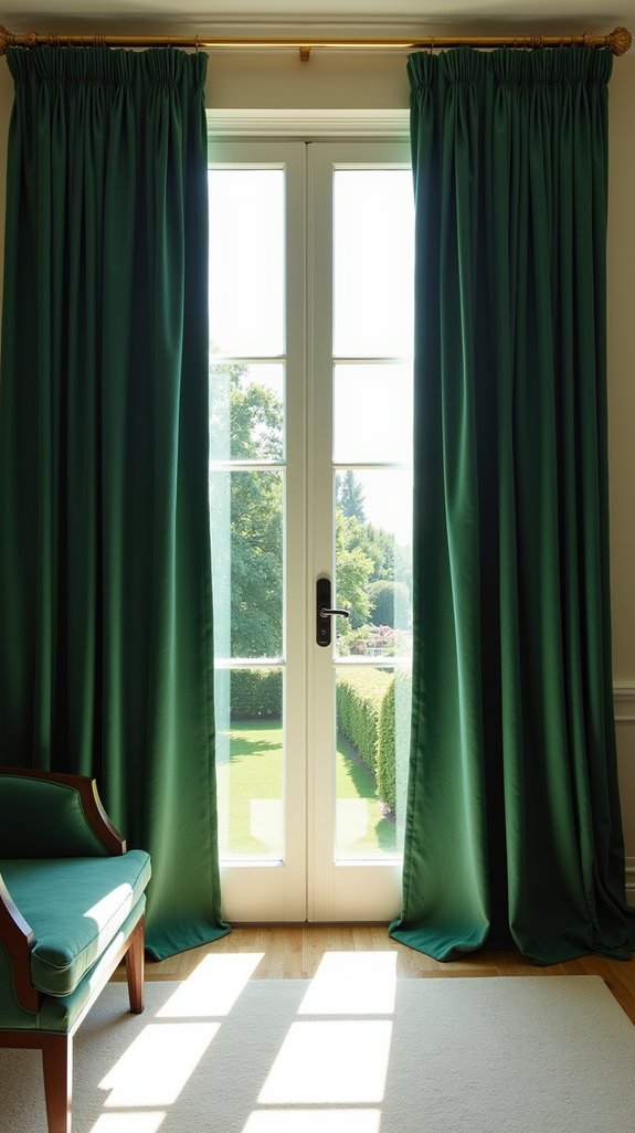 luxurious velvet curtain warmth