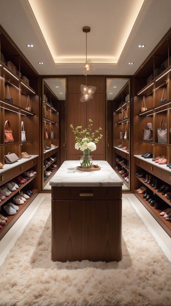 luxury closet island centerpiece